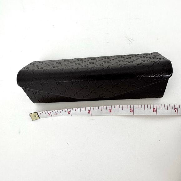 Gucci Leather GG Monogram Foldable Triangle Hard Case for Glasses Brown Small main image 12